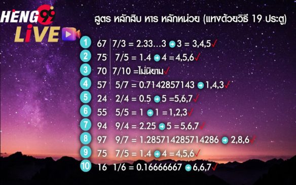  ตาราง วิเคราะห์ หวยยี่กี