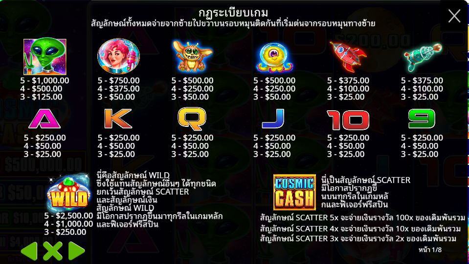 cosmic cash slot review