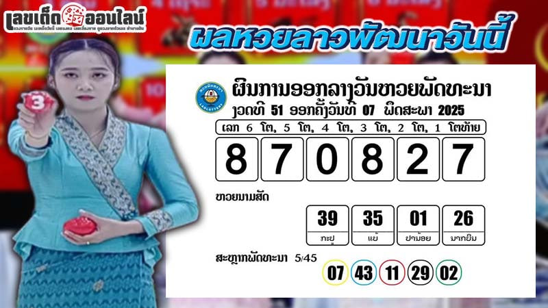 รูปภาพผลหวยลาวพัฒนา ของ lekdedonline