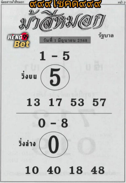 รูปภาพหวยม้าสีหมอกของ heng99