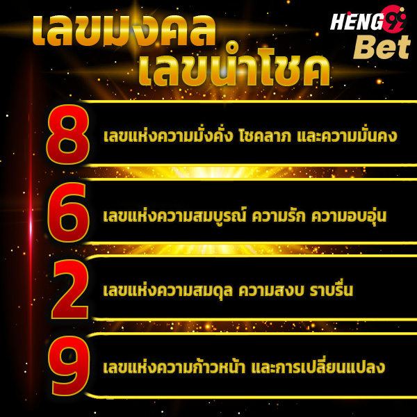 รูปภาพเลขมงคลเลขนำโชคของ heng99