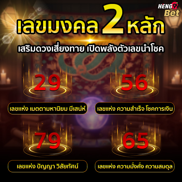 รูปภาพเลขมงคล 2 หลัก เสริมดวงของ heng99